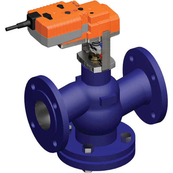 Belimo Globe Valve DN80 Flange 18mm Stroke Kvs90 24VAC/DC Fail-Safe 150s 2-10V 1000N IP54 H679N/NVK24A-SR-TPC