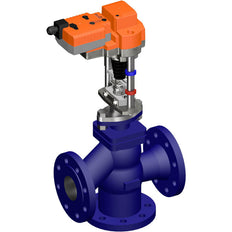 Belimo 3-Way Globe Valve DN80 Flange 30mm Stroke Kvs100 230VAC Fail-Safe 150s 3-point 2000N IP54 H7080X100-S4/AVK24A-3-TPC