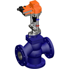 Belimo 3-Way Globe Valve DN65 Flange 30mm Stroke Kvs63 24VAC/DC 150s 2/3-point 2500N IP54 H7065X63-S4/EV24A-TPC