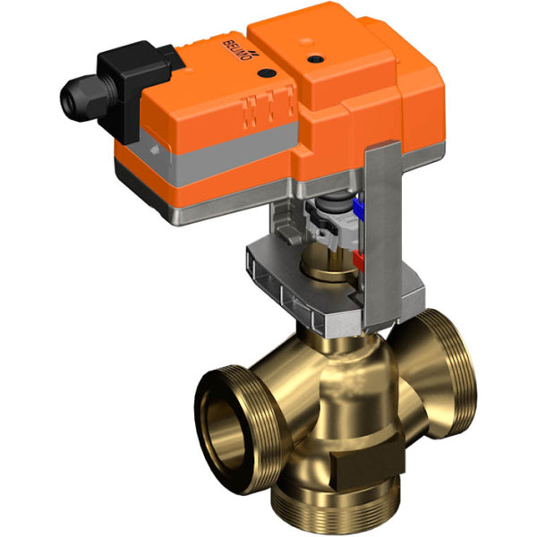 Belimo 3-Way Globe Valve 15mm G2-3/4 Kvs40 24VAC/DC 150s 0-10V 1500N I ...