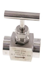 G1'' Stainless steel Needle Valve PTFE 300 bar - NLS