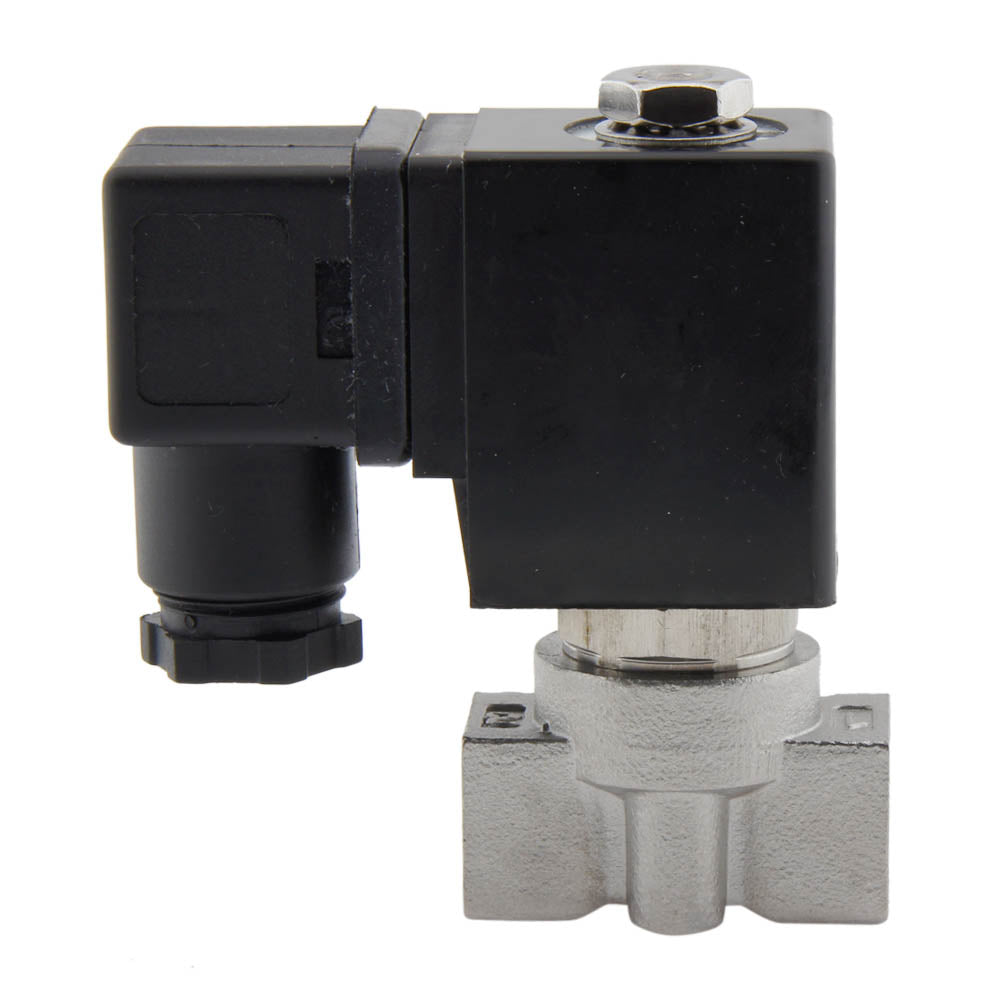 Solenoid Valve HP-DA 1/4'' high pressure stainless steel PTFE 4-100bar 230V AC