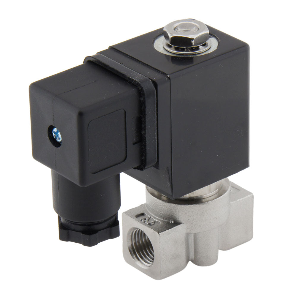 Solenoid Valve HP-DA 1/4'' high pressure stainless steel FKM 0-100bar 230V AC