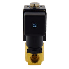 Solenoid Valve HP-DA 1/4'' high pressure brass PTFE 4-100bar 230V AC