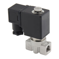 Solenoid Valve HP-DA 1/4'' high pressure stainless steel PTFE 4-100bar 230V AC