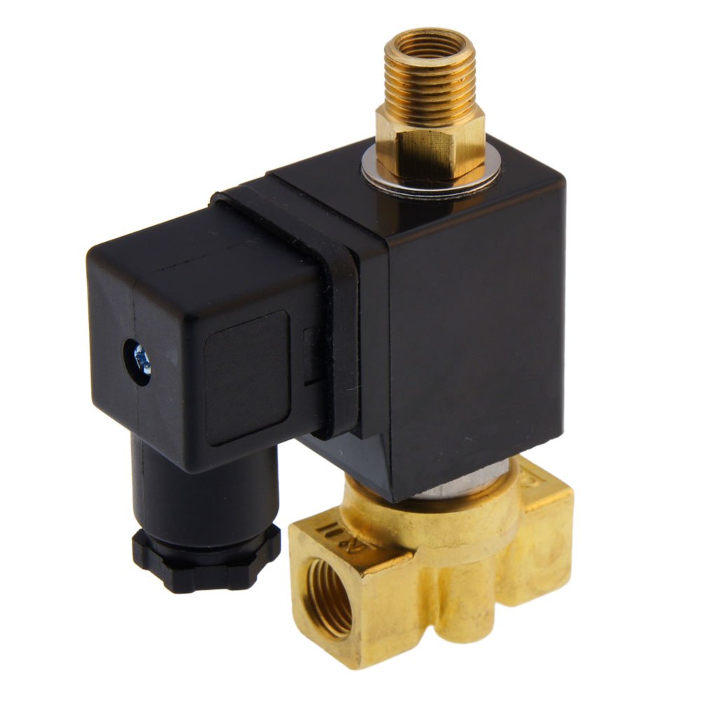 Solenoid Valve TW-DB 1/4'' 3/2 way NO brass FKM 0-2bar 12V DC