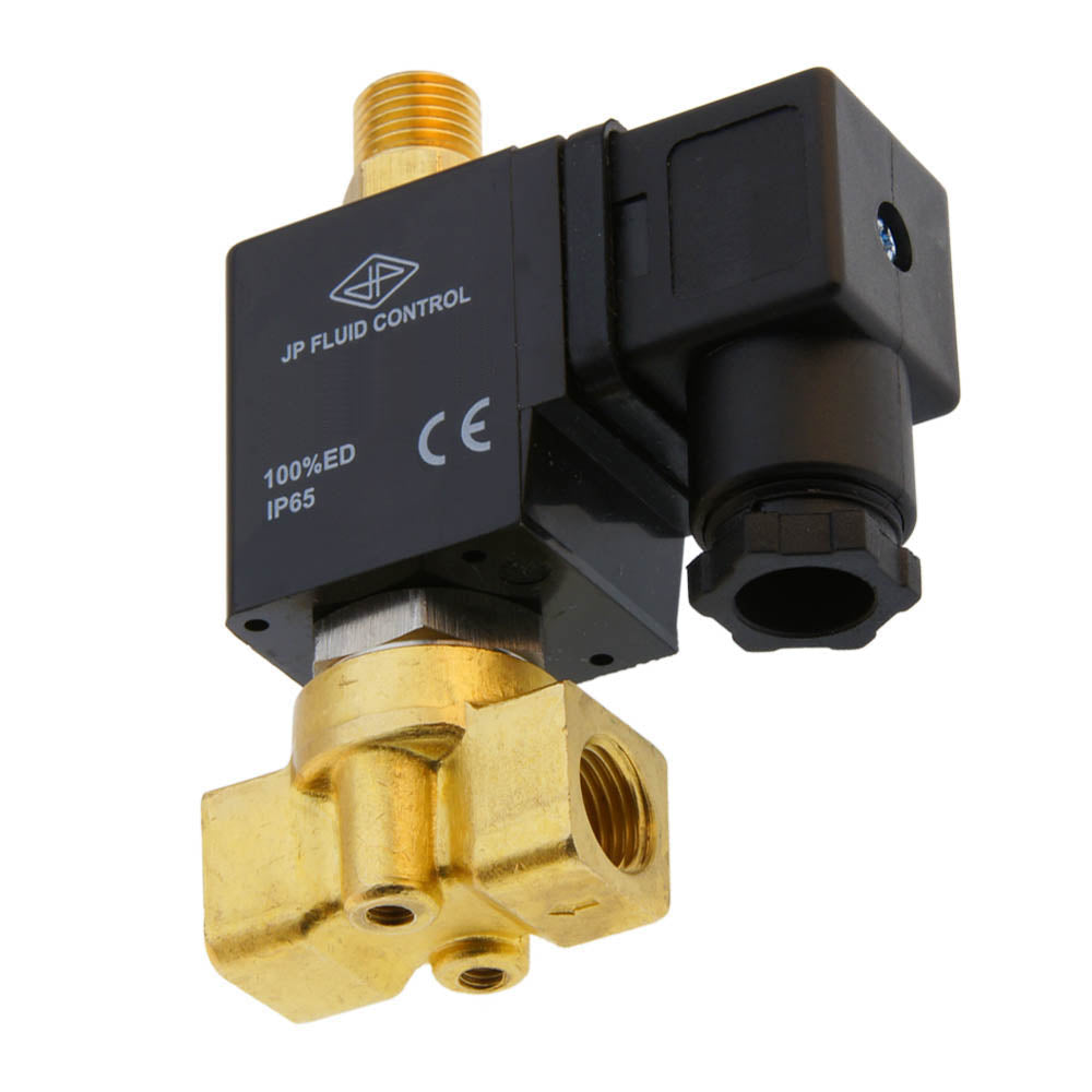 Solenoid Valve TW-DC 1/4'' 3/2 way DI brass FKM 0-5bar 12V DC