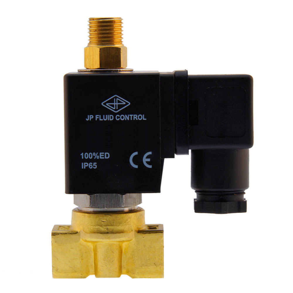Solenoid Valve TW-DC 1/4'' 3/2 way DI brass FKM 0-5bar 12V DC