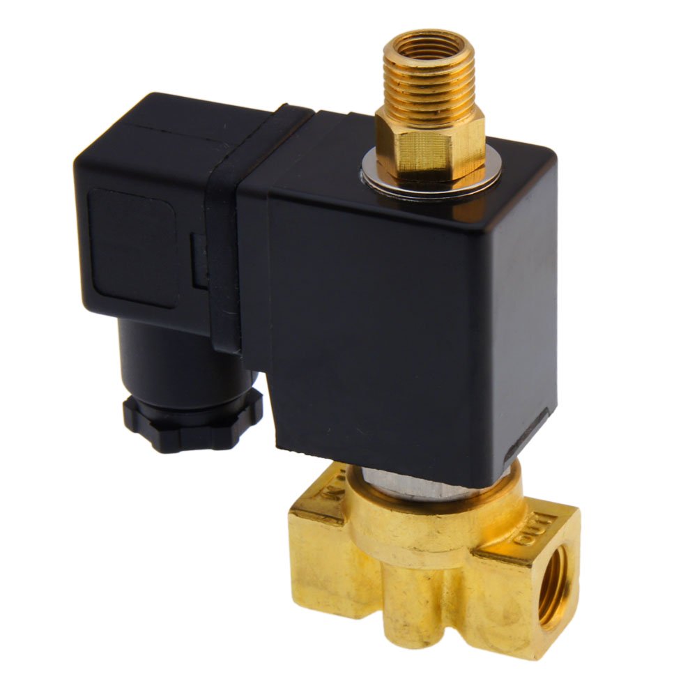 Solenoid Valve TW-DD 1/4'' 3/2 way UN brass FKM 0-3,5bar 230V AC