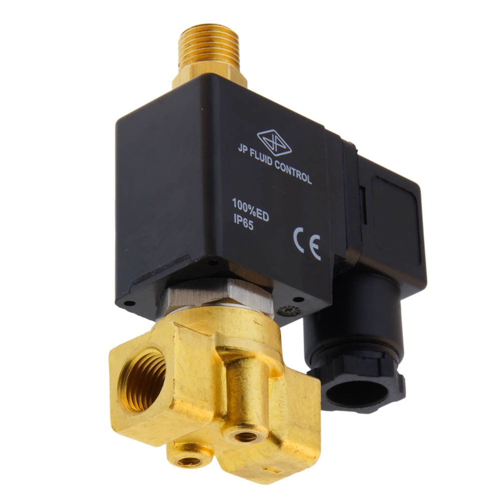 Solenoid Valve TW-DD 1/4'' 3/2 way UN brass FKM 0-3,5bar 120V AC