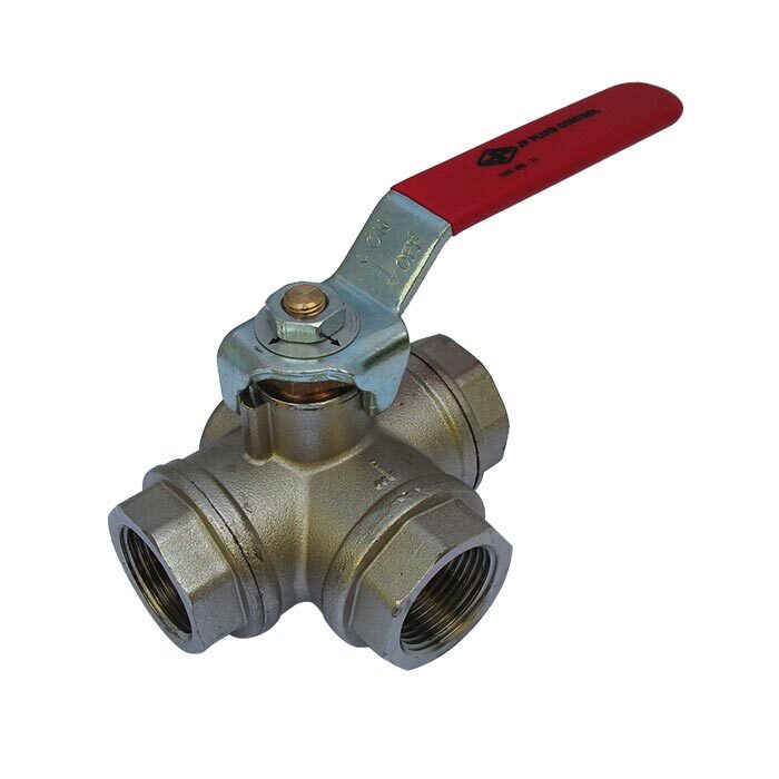 71 - G1-1/2'' 3-Way (T) Ball Valve F/F/F