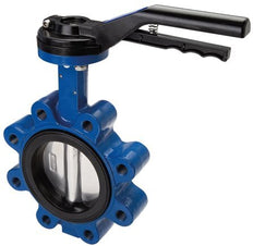 DN125 (5 inch) PN12 Lug Butterfly Valve GG25-GGG40 polyamide-coated-EPDM