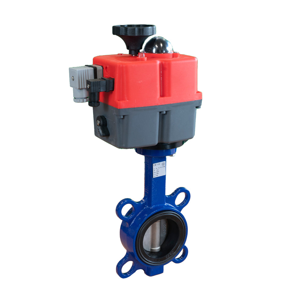 Electric Butterfly Valve DN80 24-240V AC/DC Modulating Fail-Safe Wafer GGG40 EPDM Drinking water J+J