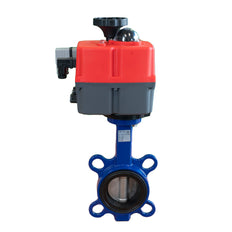 Electric Butterfly Valve DN80 24-240V AC/DC Modulating Fail-Safe Wafer GGG40 EPDM Drinking water J+J