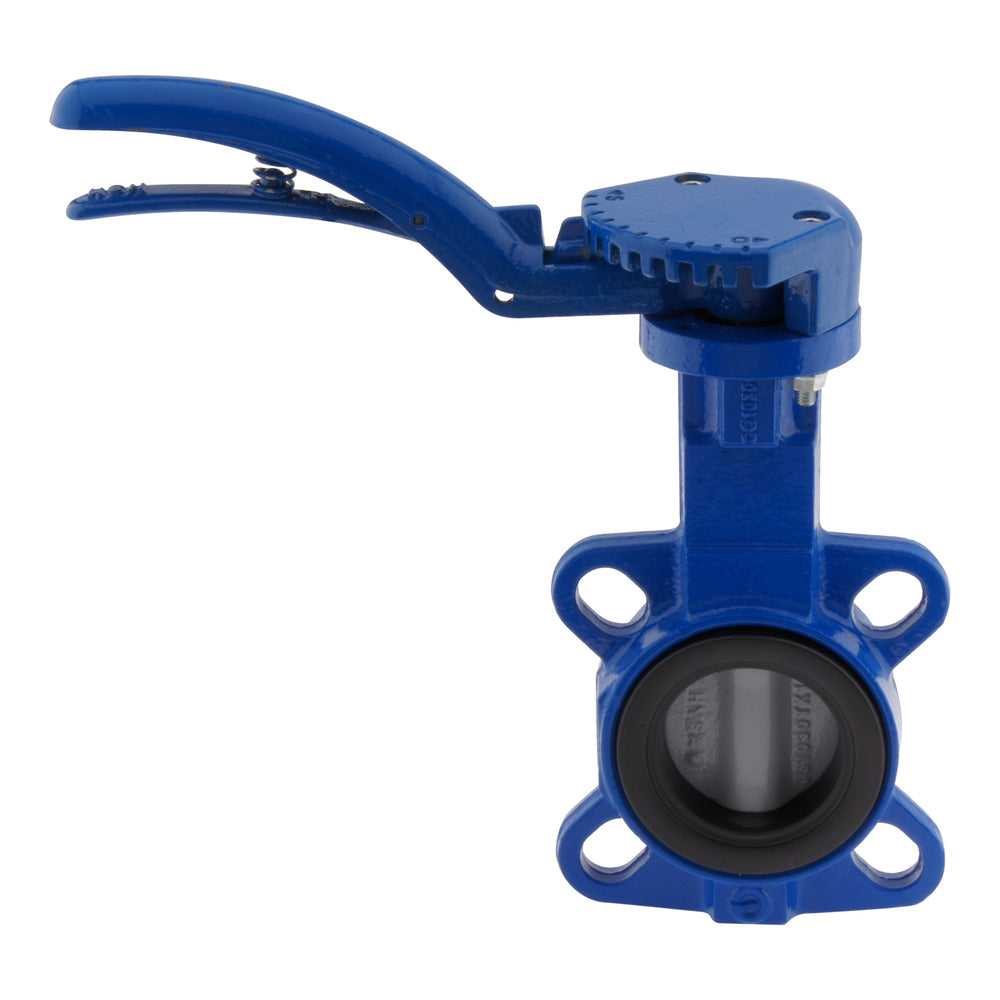 DN65 (2-1/2 inch) PN10 Wafer Butterfly Valve GGG40-Stainless steel-PTFE/Silicone (Composite)