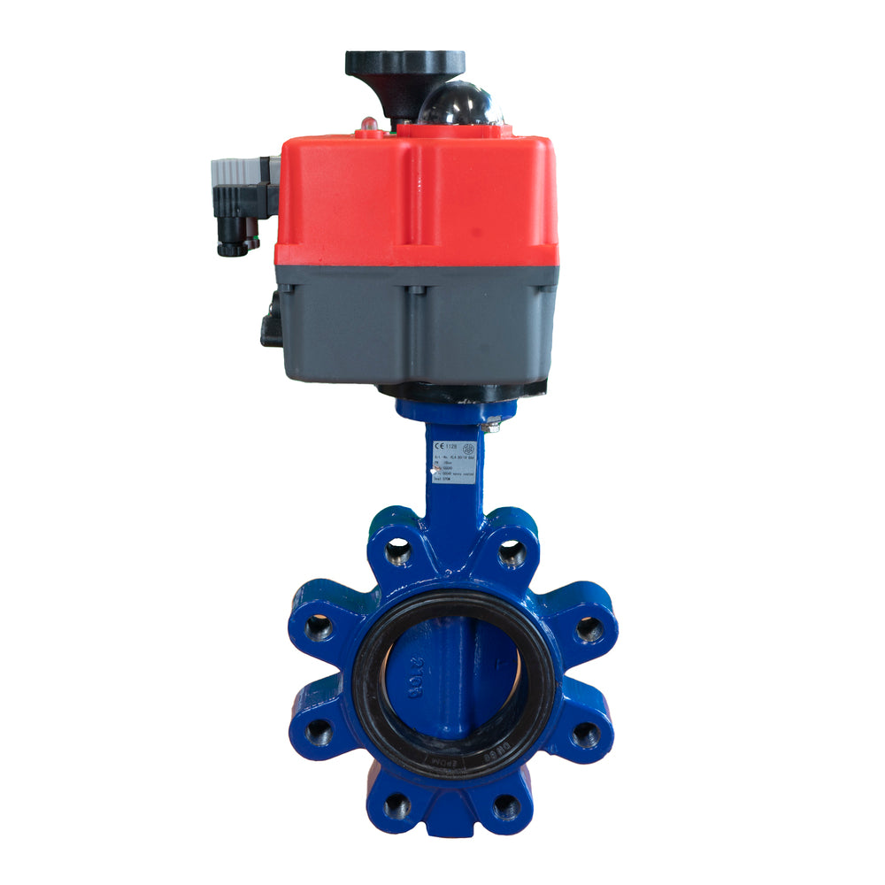 Electric Butterfly Valve DN200 24-240V AC/DC Fail-Safe Lug GGG40 FKM J+J