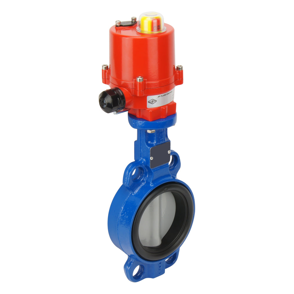 DN65 (2-1/2 inch) 24VAC Wafer Electric Butterfly Valve GG25-Cast iron-EPDM - BFLW
