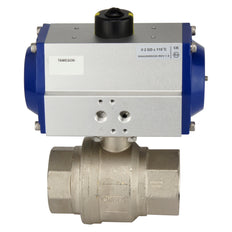 G4'' 2-Way Brass Pneumatic Ball Valve Double Acting - BL2BA
