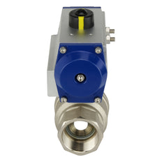 G4'' 2-Way Brass Pneumatic Ball Valve Spring Closed - BL2BA