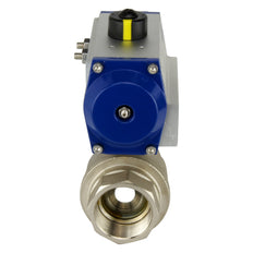 G4'' 2-Way Brass Pneumatic Ball Valve Double Acting - BL2BA