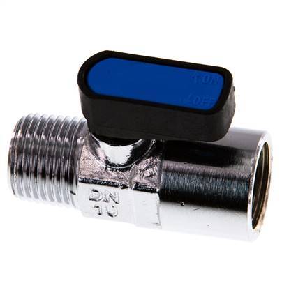 Male To Female R/Rp 1/2 inch 2-Way Brass Mini Ball Valve Compact EN331 Gas 20 Bar