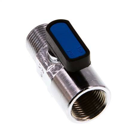 Male To Female R/Rp 3/8 inch 2-Way Brass Mini Ball Valve Compact EN331 Gas 20 Bar