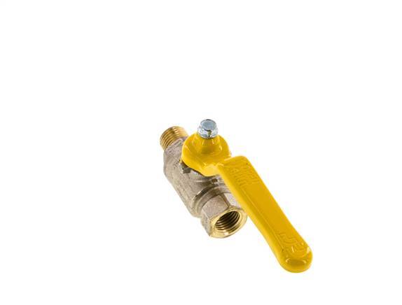 Male To Female R/Rp 1/4 inch Gas 2-Way Brass Ball Valve