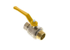 Male To Female R/Rp 1-1/2 inch Gas 2-Way Brass Ball Valve