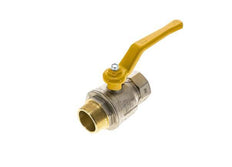 Male To Female R/Rp 1-1/2 inch Gas 2-Way Brass Ball Valve