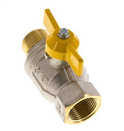 Male To Female R/Rp 3/4 inch Gas 2-Way Butterfly handle Brass Ball Valve