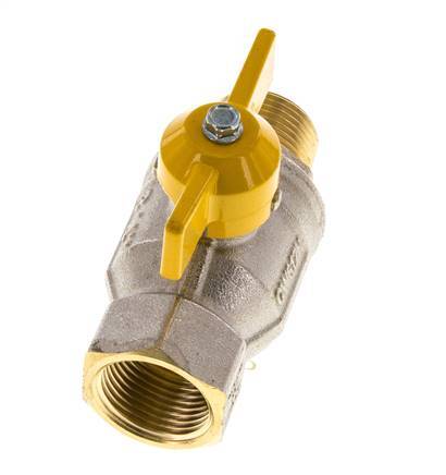 Male To Female R/Rp 3/4 inch Gas 2-Way Butterfly handle Brass Ball Valve