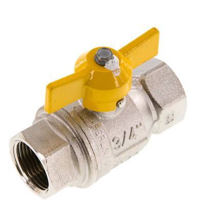 Rp 3/4 inch Gas 2-Way Butterfly handle Brass Ball Valve