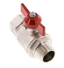 Male To Female R/Rp 3/4 inch Butterfly Handle 2-Way Brass Ball Valve