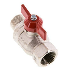 Male To Female R/Rp 3/4 inch Butterfly Handle 2-Way Brass Ball Valve