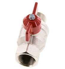 Male To Female R/Rp 3/4 inch Butterfly Handle 2-Way Brass Ball Valve