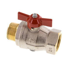 Male To Female R/Rp 1 inch Butterfly Handle 2-Way Brass Ball Valve