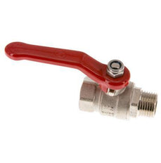 Male To Female R/Rp 1/2 inch Compact PN 25 2-Way Brass Ball Valve