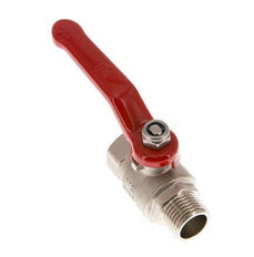 Male To Female R/Rp 1/2 inch Compact PN 25 2-Way Brass Ball Valve