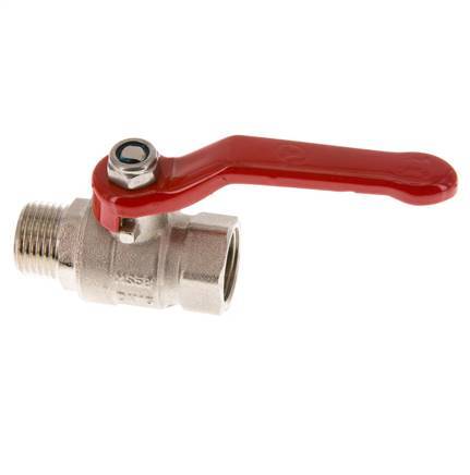 Male To Female R/Rp 1/2 inch Compact PN 25 2-Way Brass Ball Valve