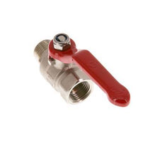 Male To Female R/Rp 1/2 inch Compact PN 25 2-Way Brass Ball Valve