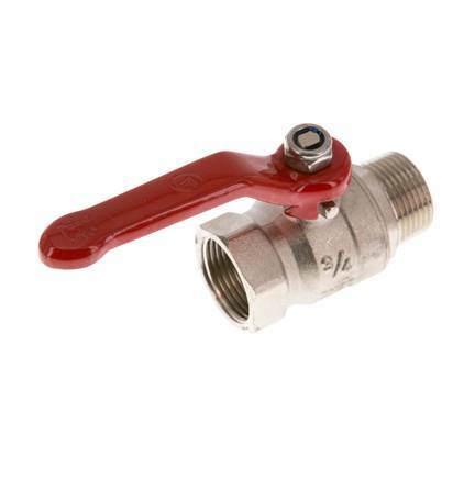 Male To Female R/Rp 3/4 inch Compact PN 25 2-Way Brass Ball Valve