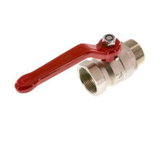 Male To Female R/Rp 1-1/4 inch Compact PN 25 2-Way Brass Ball Valve