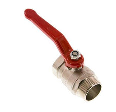 Male To Female R/Rp 1-1/4 inch Compact PN 25 2-Way Brass Ball Valve