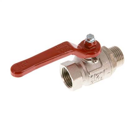 Male To Female G/G 1/2 inch Short Design 2-Way Brass Ball Valve