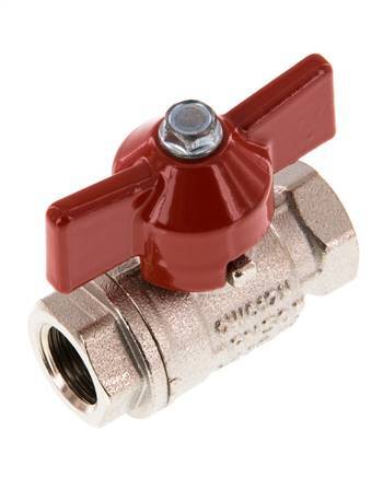 G 1/4 inch Butterfly Handle Compact 2-Way Brass Ball Valve