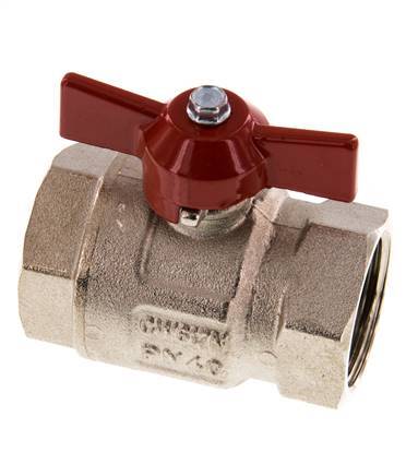 G 1 inch Butterfly Handle Compact 2-Way Brass Ball Valve