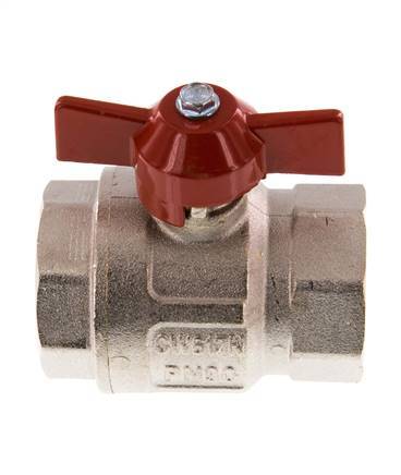G 1-1/4 inch Butterfly Handle Compact 2-Way Brass Ball Valve