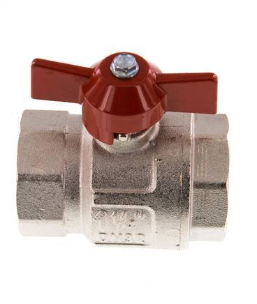 G 1-1/4 inch Butterfly Handle Compact 2-Way Brass Ball Valve