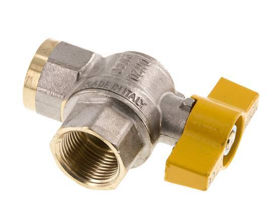 Rp 3/4 Inch Gas 2-Way Right Angle Brass Ball Valve