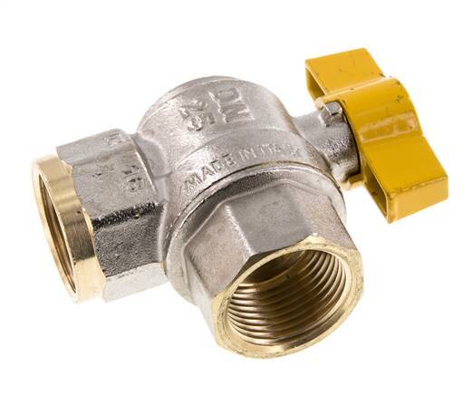 Rp 1 Inch Gas 2-Way Right Angle Brass Ball Valve